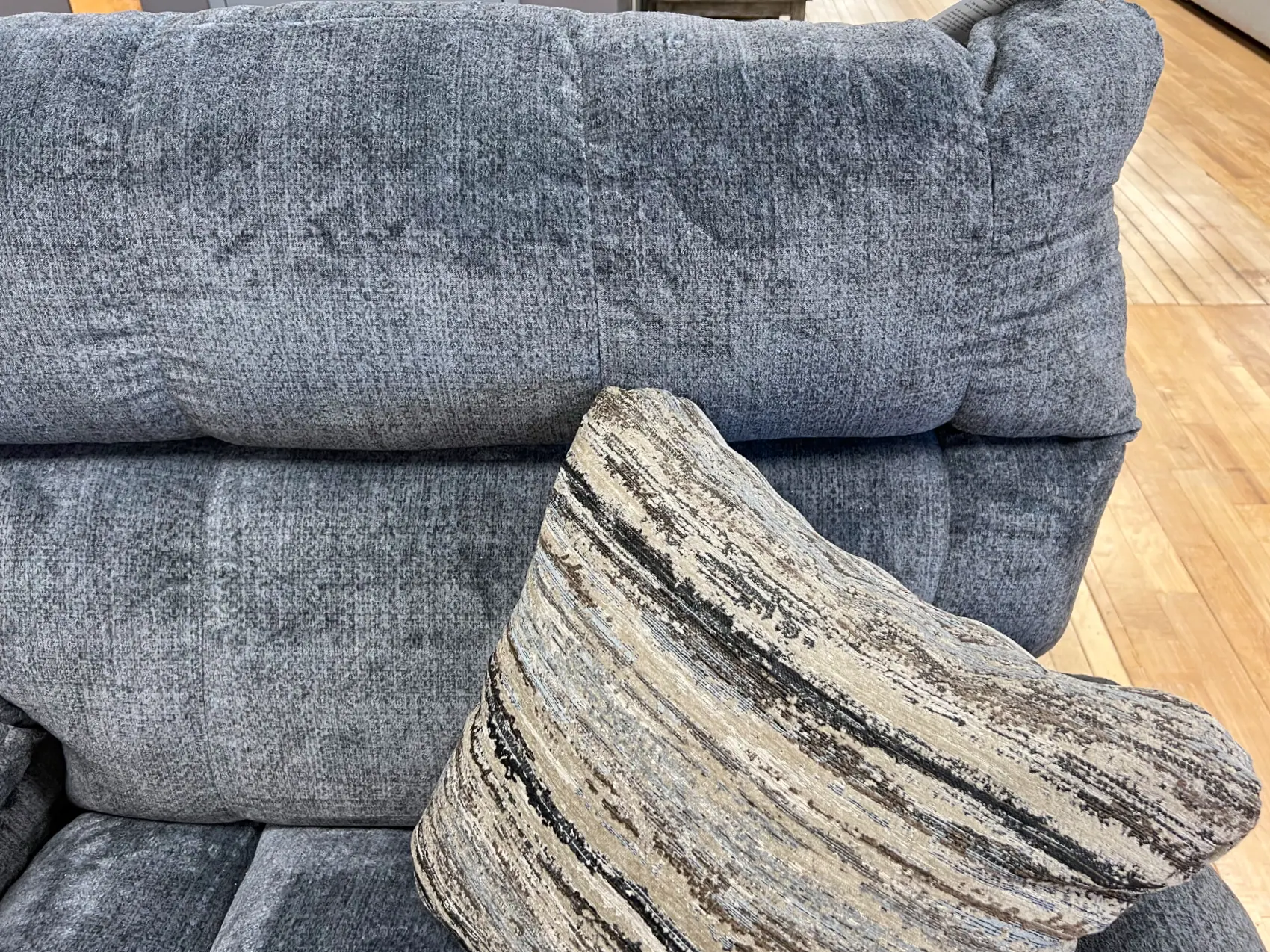 Pillow Top Reclining Chair & a Half in Charcoal - The Stock Room