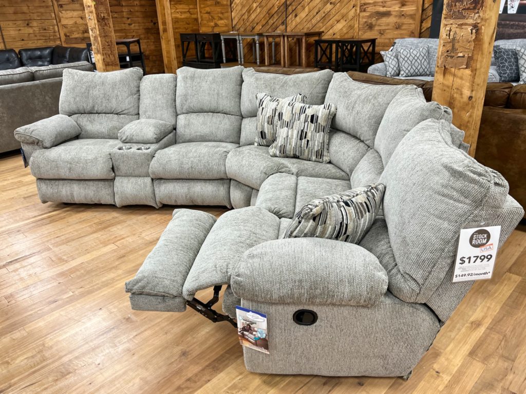 manual reclining sectional