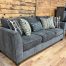 charcoal three seat sofa in the stock room discount furniture warehouse in rockford, il