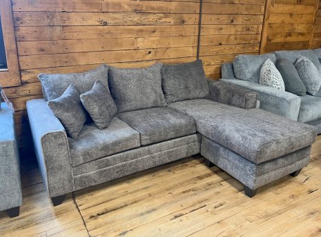 reversible chaise sofa in taupe at the stock room discount furniture store in rockford, il