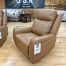 tan leather-look power recliner