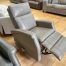 graphite gray swivel glider manual recliner leather-look at the stock room in rockford, il