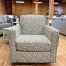 patterned accent swivel chair at the stock room in rockford, il