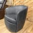 vintage leather-look slate gray club chair in rockford, il