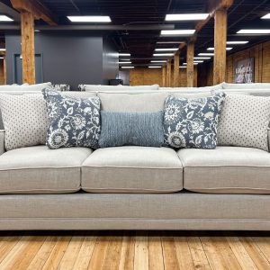 Modern Three Seat Couch in Feather Gray
