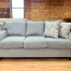 Modern Three-Seat Sofa In Linen Gray