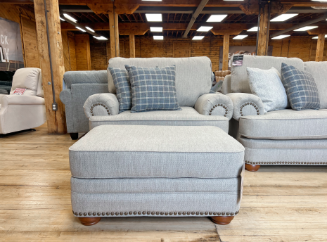 IMG_7413 Traditional Ottoman With Nailhead Trim In Linen