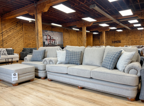 IMG_7416 Traditional Arm Chair With Nailhead Trim In Linen