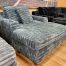 Jumbo Fluffy Corduroy Chaise in Slate Gray