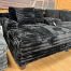 Jumbo Fluffy Corduroy Chaise in Midnight Black