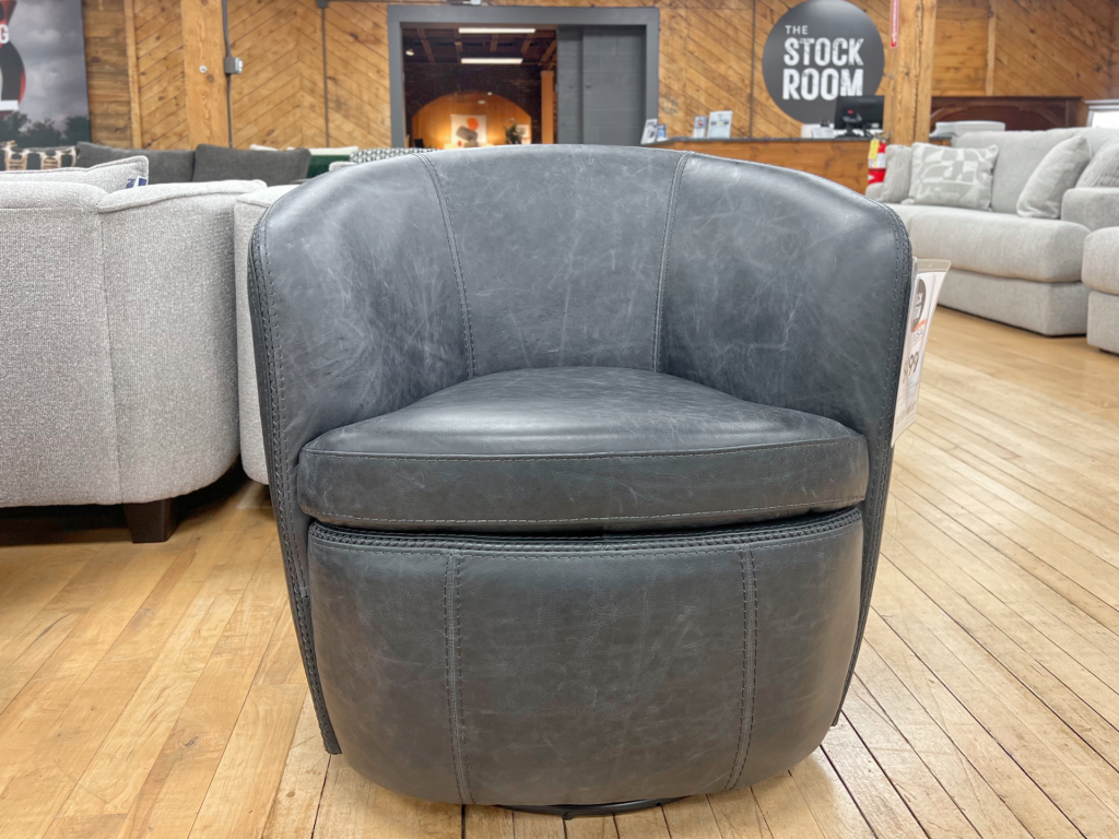 Barolo Swivel Club Chair in Vintage Slate.