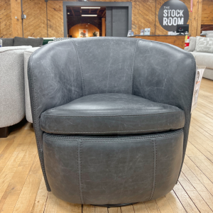Barolo Swivel Club Chair in Vintage Slate.