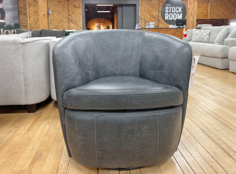 Barolo Swivel Club Chair in Vintage Slate.