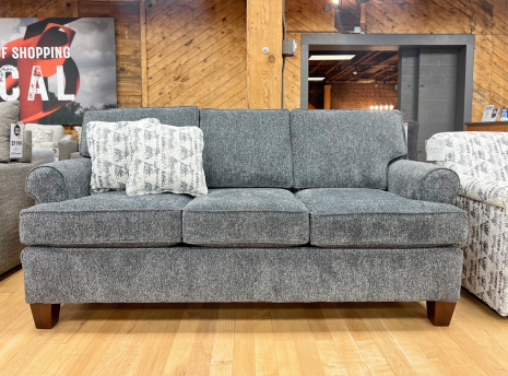 Fuzzy Modern Sofa in Light Denim