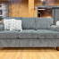 Fuzzy Modern Sofa in Light Denim