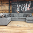 Modern Chaise Sectional in Cool Gray