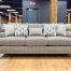 Contemporary three seat sofa in the color truffle